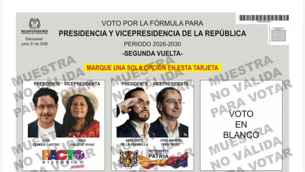 Registraduría revela cómo será el tarjetón de la segunda vuelta presidencial