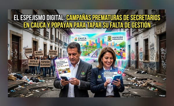 El espejismo digital: campañas prematuras de secretarios en Cauca y Popayán para tapar su falta de gestión