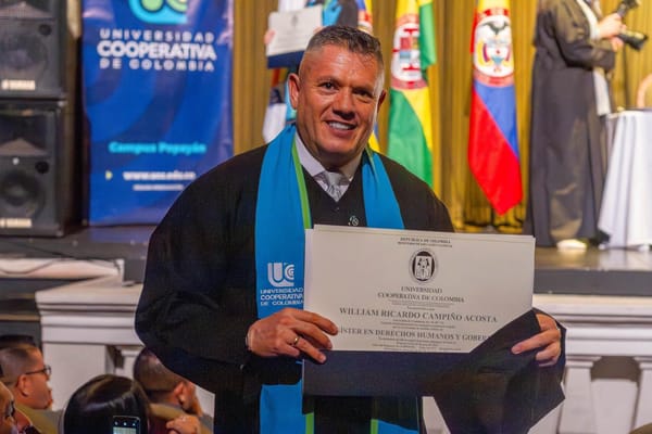 Diputado William Campiño recibe título de magíster y consolida su preparación para nuevos retos en Popayán