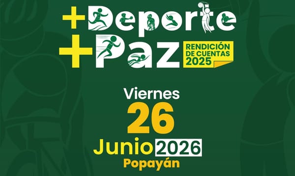 Indeportes Cauca presentará su Rendición de Cuentas 2025 con énfasis en deporte, inclusión y construcción de paz
