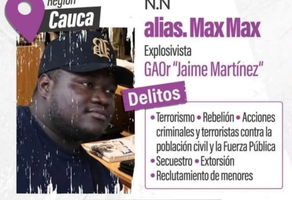 Alias ‘Max Max’ fue abatido: autoridades lo vinculan con el atentado de El Túnel en Cajibío