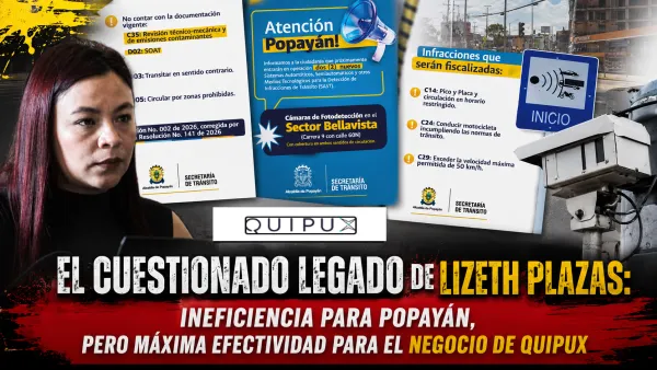 El cuestionado legado de Lizeth Plazas: ineficiencia para Popayán, pero máxima efectividad para el negocio de Quipux