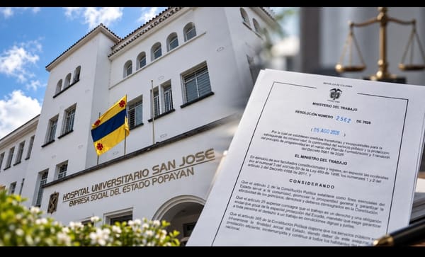 Gobierno reglamenta régimen transitorio de contratos sindicales para blindar la atención en el Hospital San José y la red pública