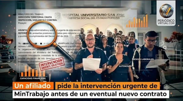 Afiliado pide a MinTrabajo investigar a ASOTERAPEUTAS antes de nuevo contrato con el Hospital San José