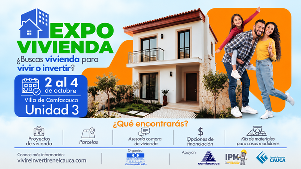 Expovivienda reunirá en Popayán proyectos de vivienda y opciones de financiación del 2 al 4 de octubre