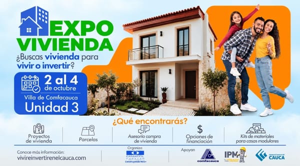 Expovivienda reunirá en Popayán proyectos de vivienda y opciones de financiación del 2 al 4 de octubre