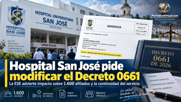 Hospital San José pide modificar el Decreto 0661 ante riesgo para la continuidad de sus servicios