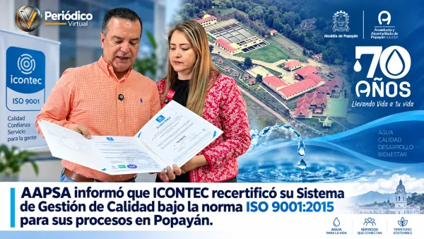 AAPSA recibe recertificación de calidad ISO 9001:2015 por parte de ICONTEC