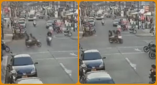 Video: cuatro personas en una motocicleta protagonizaron fuerte accidente en Popayán