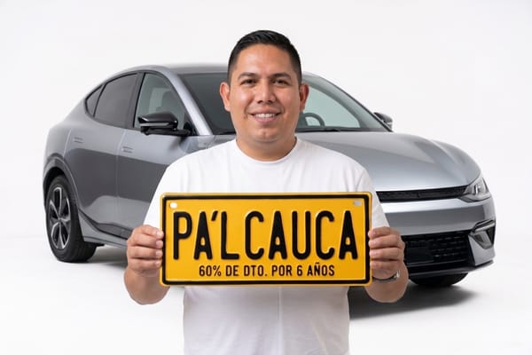 Gobernación del Cauca anuncia 60 % de descuento en el impuesto vehicular para carros eléctricos e híbridos