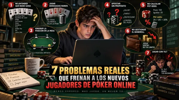7 Problemas Reales que Frenan a los Nuevos Jugadores de Póker Online