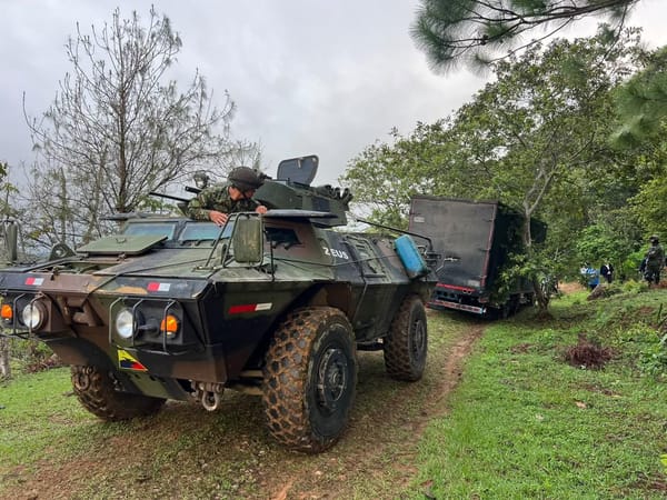 ¡Se les cayó la vuelta! Ejército recuperó camión de encomiendas en la vía Panamericana