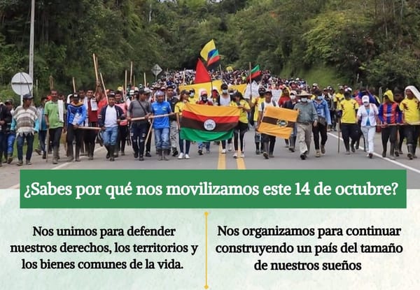 Cauca se declara en autonomía, resistencia y movilización de cara a la jornada nacional de este 14 de octubre
